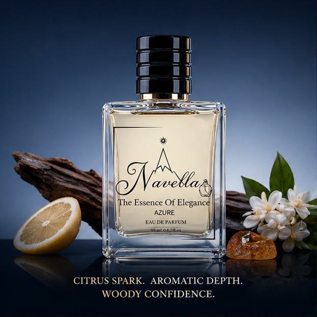 Navella Azure perfume bottle - woody aromatic Eau De Parfum for men