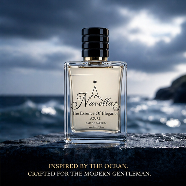 Navella Azure long lasting men's perfume packaging