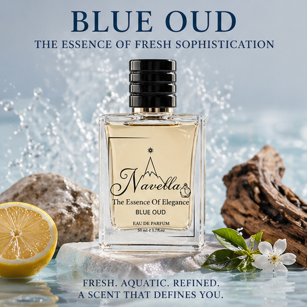 Navella Blue Oud perfume bottle - unisex oud Eau De Parfum
