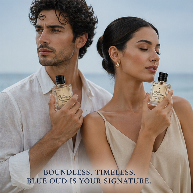 Navella Blue Oud exotic unisex fragrance lifestyle image