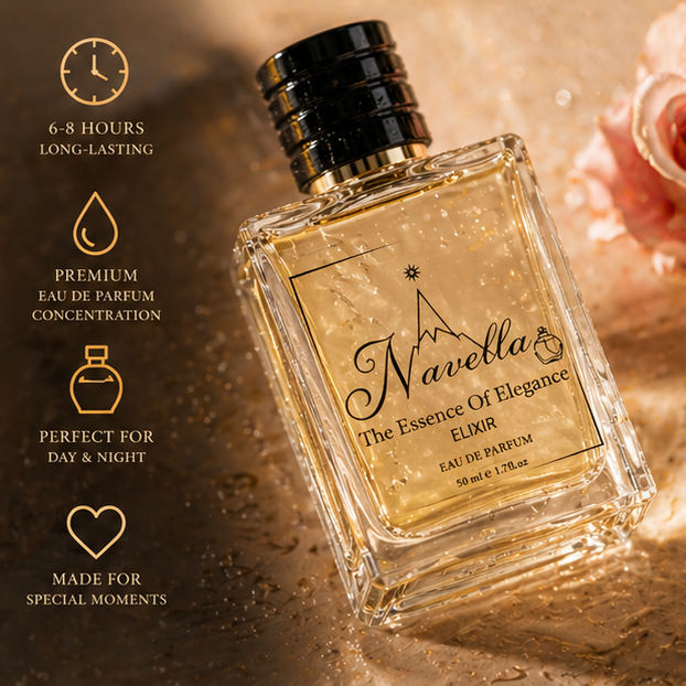 Navella Elixir rose and lychee fragrance notes