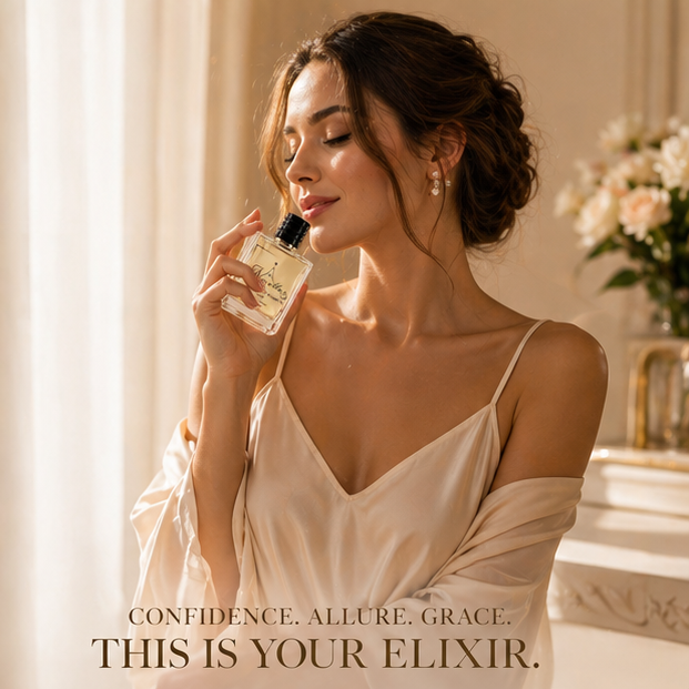Navella Elixir elegant women's perfume lifestyle image