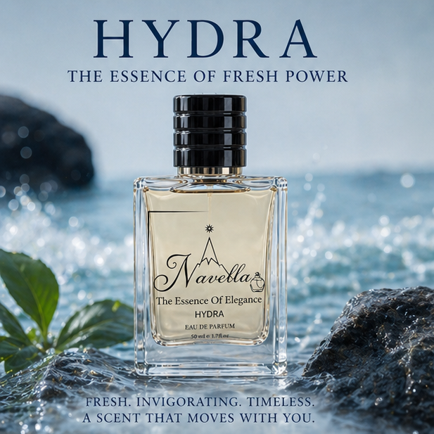 Navella Hydra aquatic perfume bottle for men
