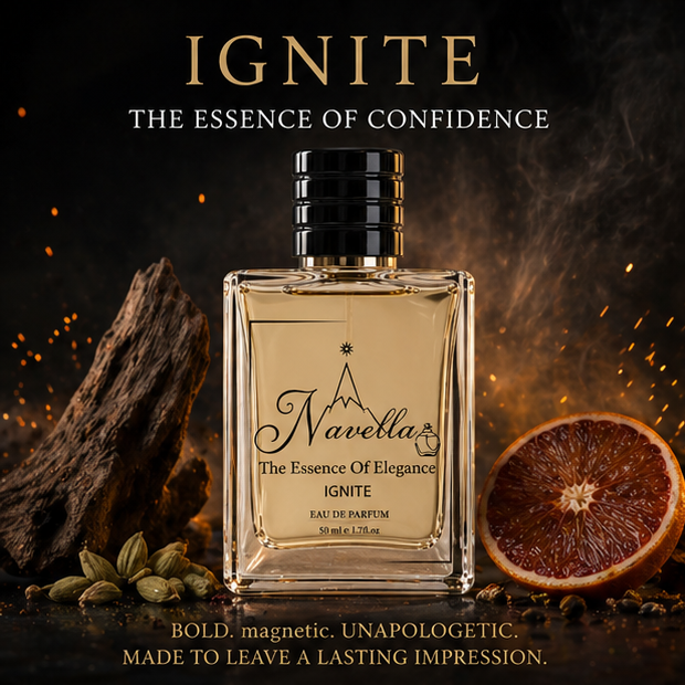 Navella Ignite perfume bottle - bold Eau De Parfum for men