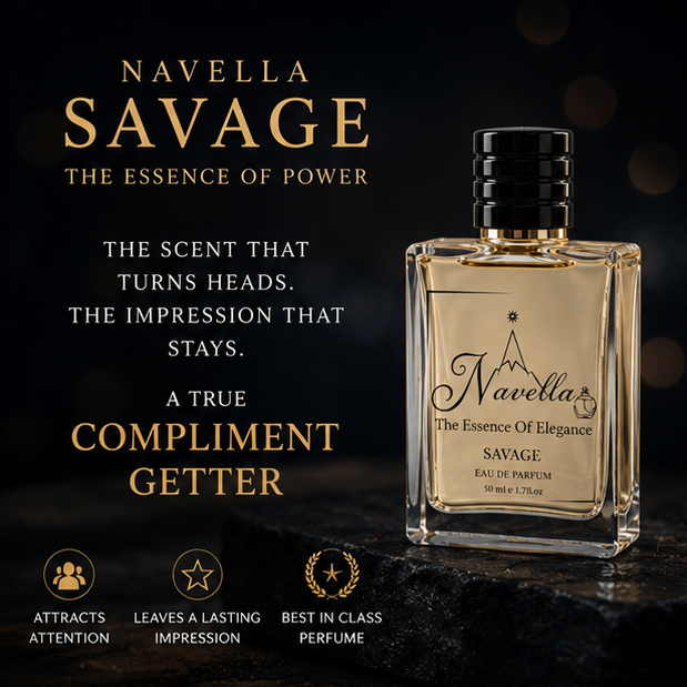Navella Savage perfume bottle - woody aromatic Eau De Parfum for men