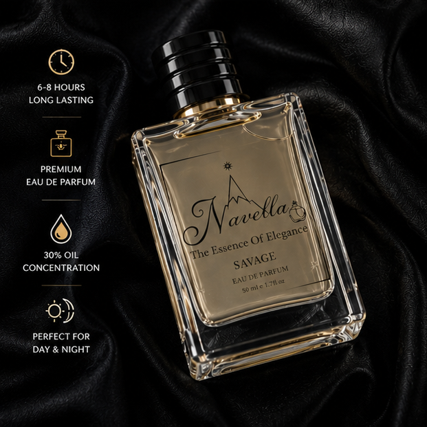 Navella Savage fragrance notes and premium Eau De Parfum details