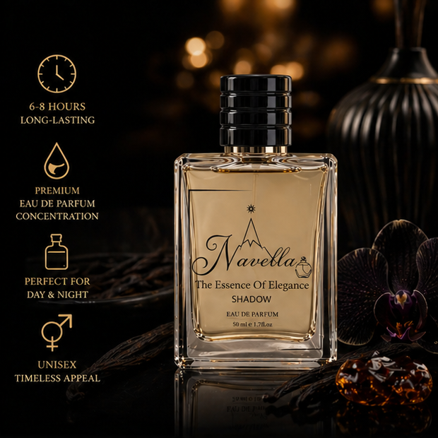 Navella Shadow long lasting unisex perfume packaging